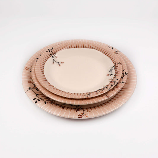 Majestic Melamine 6 pieces plate set DOUBLE GLAZE SET Made of BPA-free break resistant melamine