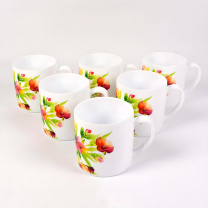 Majestic Large Tea Mugs - Stylish Majestic Plastic Tea Mugs Pack of 6 Big Size Tea Cups for Coffee, Tea, and Juice - Perfect Gift Mug Set