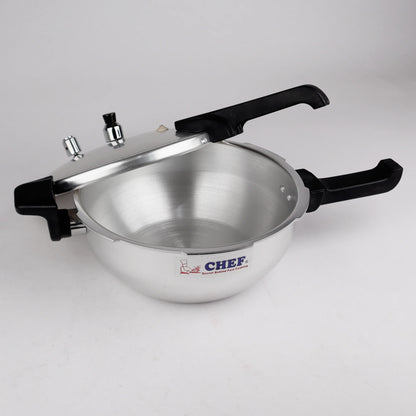 CHEF Aluminum Pressure Cooker Karahi 3 In 1 - 9 Liter