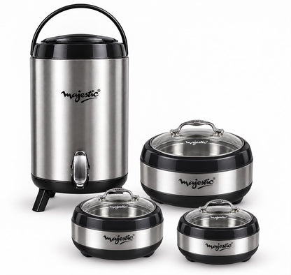 Majestic 4-Piece Hotpot Set with 10L Cooler – Premium Insulated Serving Set
